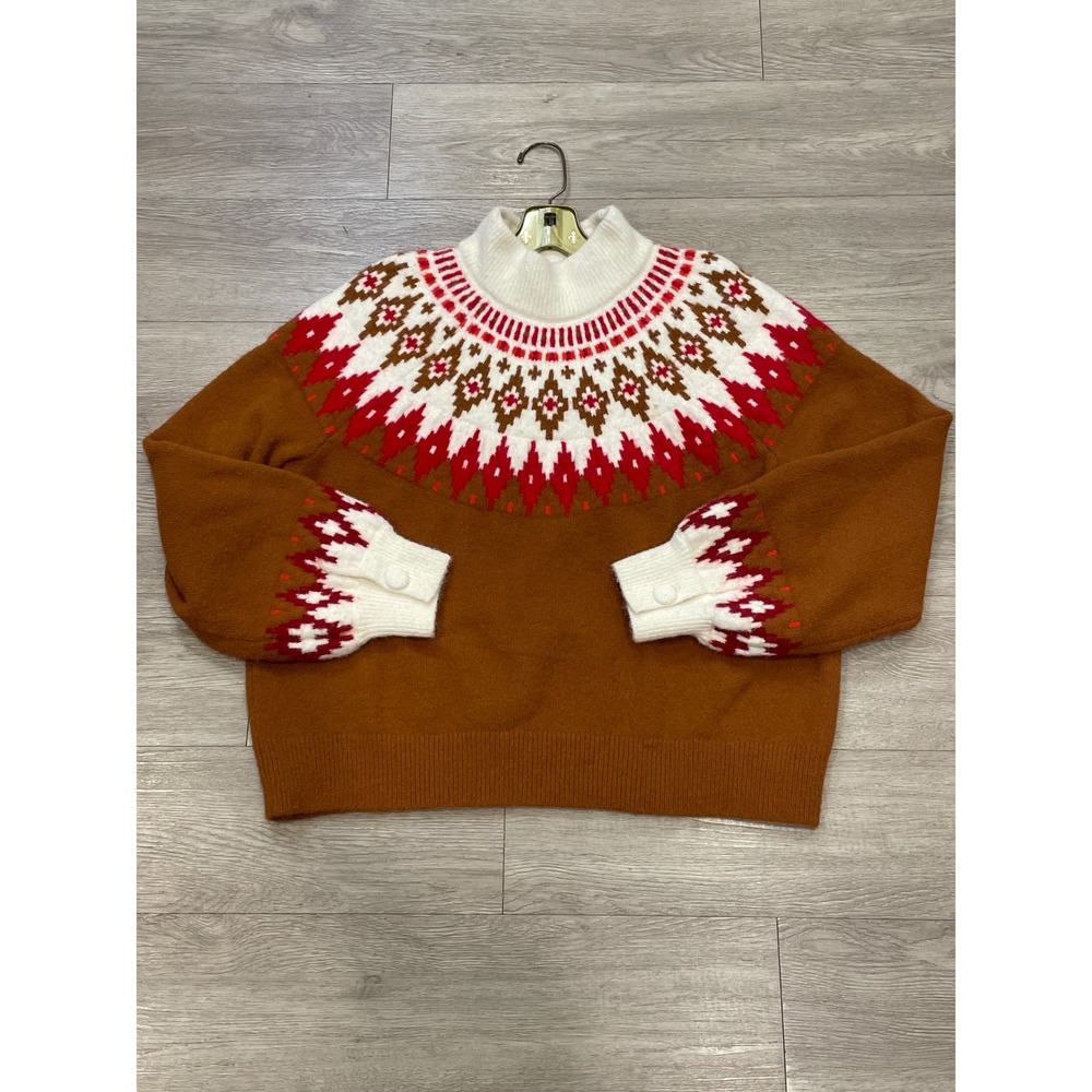 Fair Isle Nordic Scandi Sweater Oversized Ski Cabincore Heritage Size Large Cozy